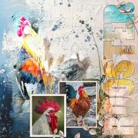 Scrapbook of the Week - R is for rooster