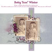 Scrapbook of the Week - Betty Ann Winter age 2 1/2