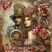 STEAMPUNK VALENTINE CARD